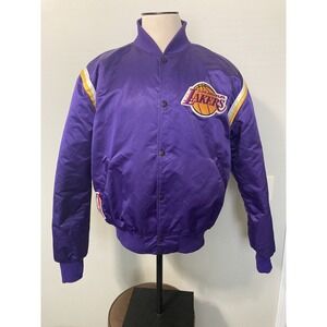 Vintage Los Angeles Lakers 1990s Starter Jacket Size XL NBA Purple READ Descript
